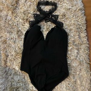 black lace bodysuit